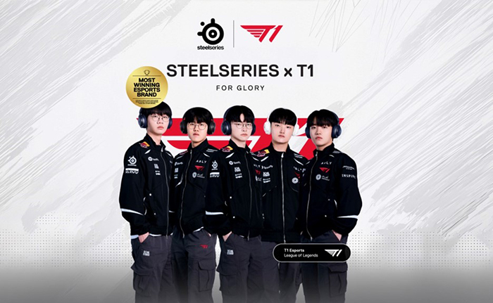 스틸시리즈, T1과 파트너십 계약 연장